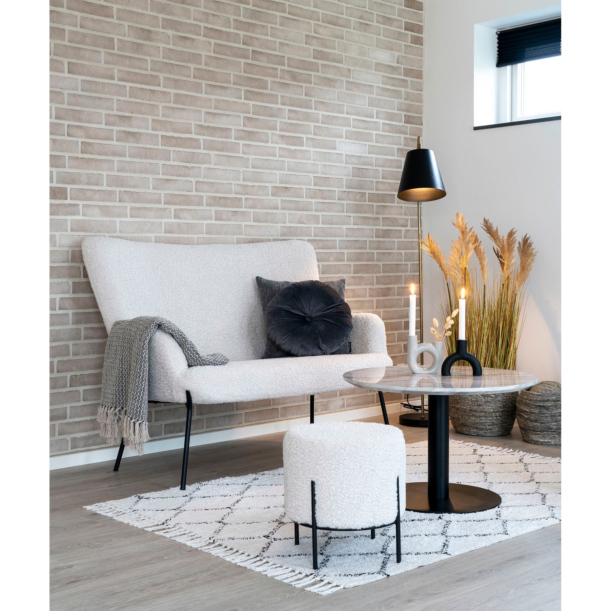 Bolzano – Couchtisch mit Marmoroptik Ø70×45 cm